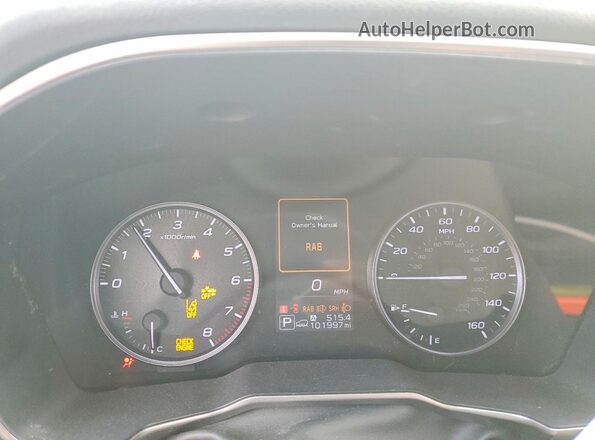 4S4BTAMCXM3119474 2021 SUBARU OUTBACK White Սարքավորումների վահանակի տեսք