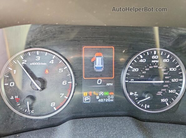4S4BTANC0L3262740 2020 SUBARU OUTBACK White Вид щитка приладів
