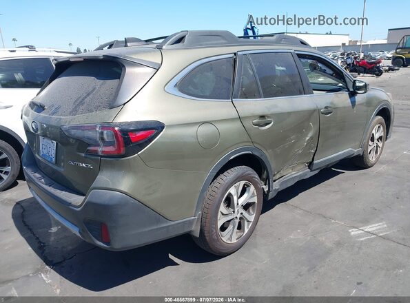 4S4BTANC0N3256293 2022 SUBARU OUTBACK Зеленый Задняя правая четверть