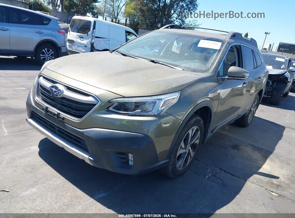 4S4BTANC0N3256293 2022 SUBARU OUTBACK Зеленый Передняя левая четверть