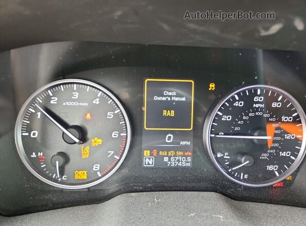 4S4BTANC1L3238186 2020 SUBARU OUTBACK Коричневый Вид щитка приборов