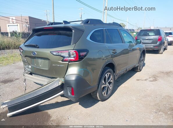 4S4BTANC9M3138970 2021 SUBARU OUTBACK Зеленый Задняя правая четверть