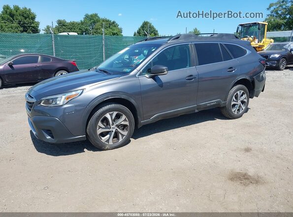 4S4BTANC9M3222562 2021 SUBARU OUTBACK Gray წინა მარცხენა ხედი სამი მეოთხედიდან