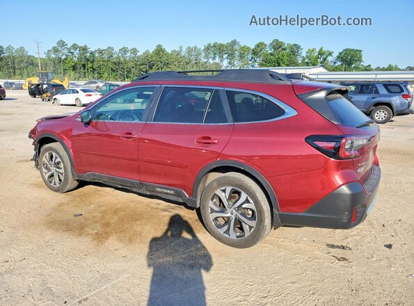 4S4BTANCXN3129129 2022 SUBARU OUTBACK Burgundy Tył lewy
