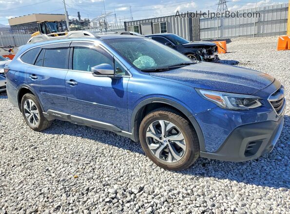 4S4BTAPC2M3186033 2021 SUBARU OUTBACK Синий Передняя правая четверть