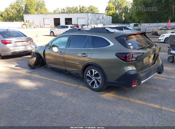 4S4BTAPC8M3219827 2021 SUBARU OUTBACK Зеленый Задняя левая четверть