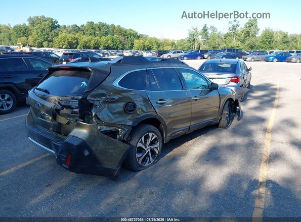 4S4BTAPC8M3219827 2021 SUBARU OUTBACK Зеленый Задняя правая четверть