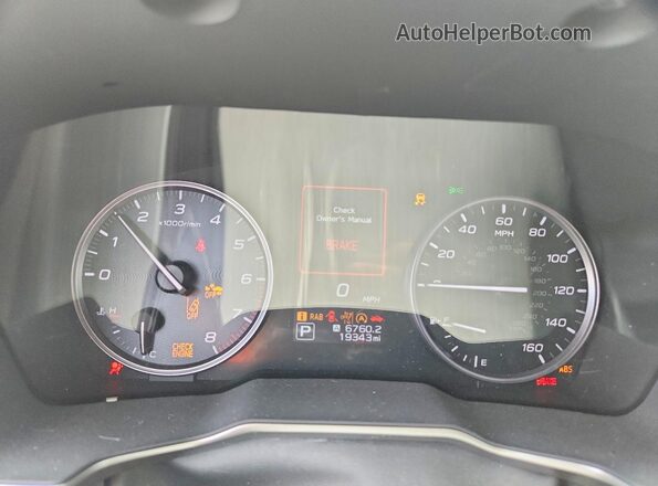 4S4BTGLD0R3198125 2024 SUBARU OUTBACK Silver ხელსაწყოთა პანელის ხედი