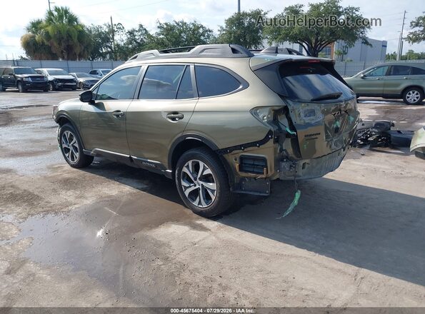 4S4BTGLD2N3210558 2022 SUBARU OUTBACK Green Rear left