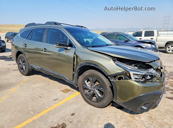 4S4BTGLD5M3196895 2021 SUBARU OUTBACK Зеленый Передняя правая четверть