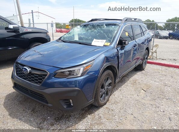 4S4BTGLD7N3244043 2022 SUBARU OUTBACK Синий Передняя левая четверть