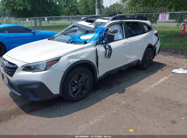 4S4BTGLD8M3187270 2021 SUBARU OUTBACK White წინა მარცხენა ხედი სამი მეოთხედიდან