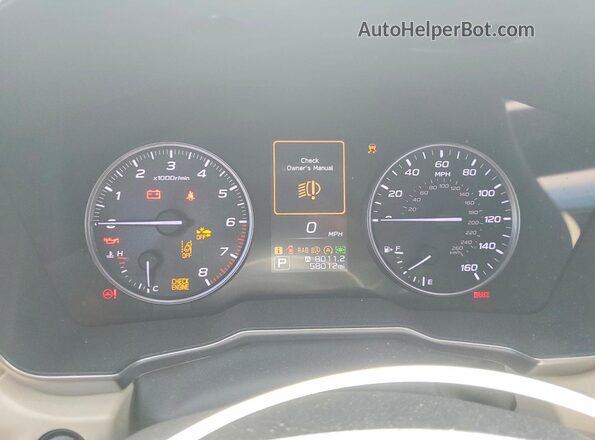 4S4BTGND3L3132544 2020 SUBARU OUTBACK Белый Вид щитка приборов