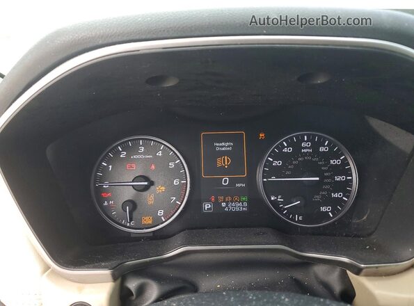 4S4BTGND4L3244253 2020 SUBARU OUTBACK Green ხელსაწყოთა პანელის ხედი