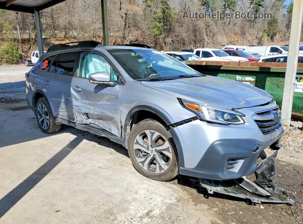 4S4BTGNDXM3166059 2021 SUBARU OUTBACK Серебряный Передняя правая четверть
