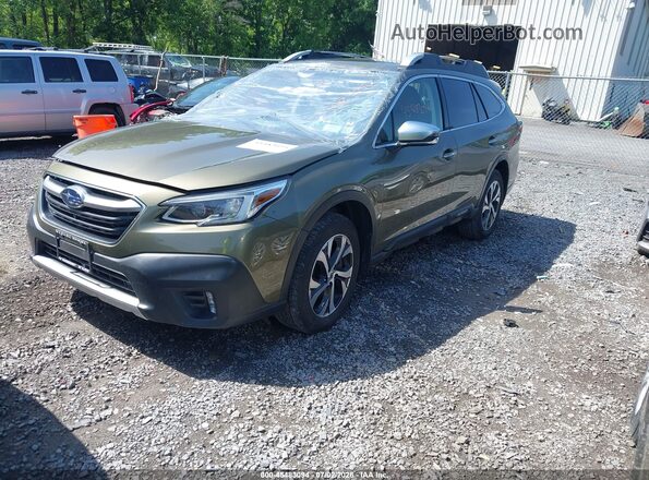 4S4BTGPD1L3108711 2020 SUBARU OUTBACK Зеленый Передняя левая четверть