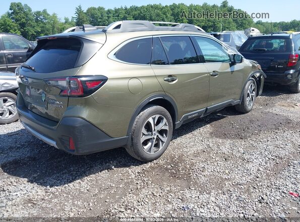 4S4BTGPD1L3108711 2020 SUBARU OUTBACK Зеленый Задняя правая четверть