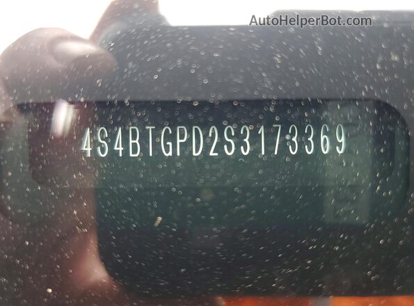4S4BTGPD2S3173369 2025 SUBARU OUTBACK Gray Вид наклейки з VIN-кодом
