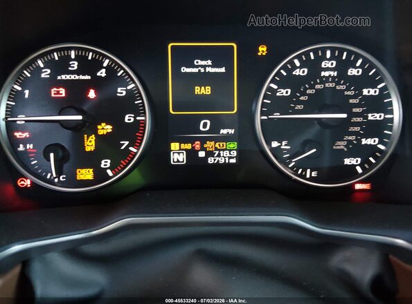4S4BTGPD3S3259533 2025 SUBARU OUTBACK Серый Вид задних сидений