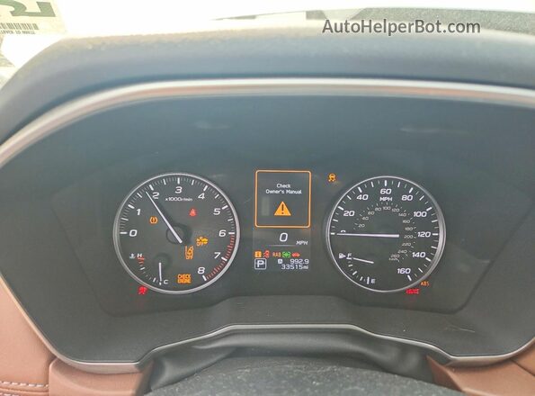 4S4BTGPD7M3173645 2021 SUBARU OUTBACK White Вид щитка приладів