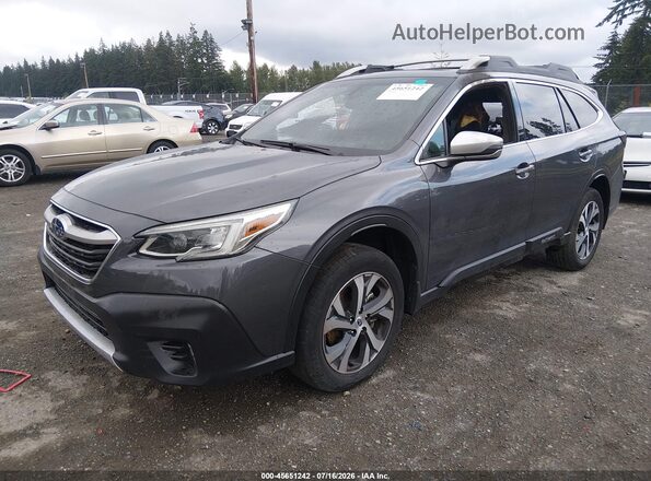 4S4BTGPD8M3222593 2021 SUBARU OUTBACK Gray Vista tres cuartos delantera izquierda