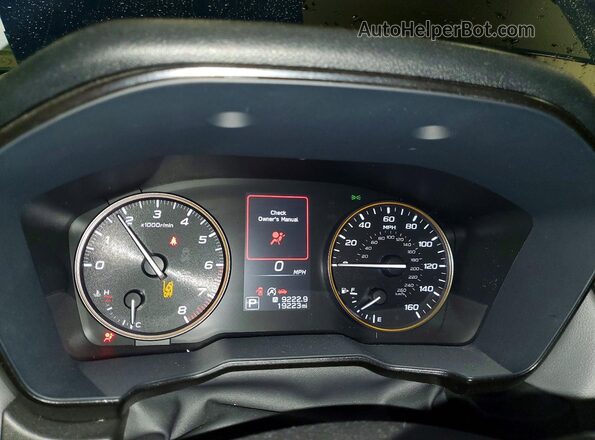 4S4BTGUD5S3133386 2025 SUBARU OUTBACK Blue ხელსაწყოთა პანელის ხედი