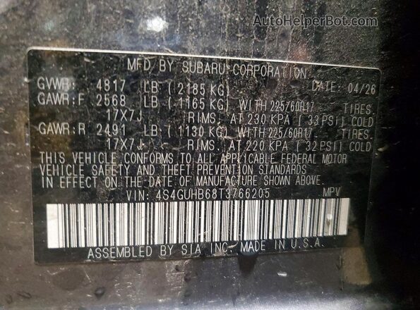 4S4GUHB68T3766205 2026 SUBARU CROSSTREK Gray Панорамний вид салону 360°