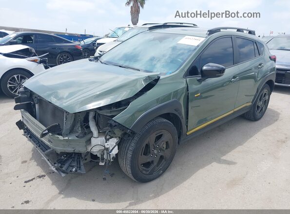 4S4GUHF61R3738605 2024 SUBARU CROSSTREK Green Vista tres cuartos delantera izquierda