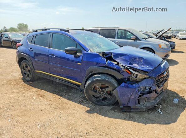 4S4GUHF63R3703368 2024 SUBARU CROSSTREK Blue Front right