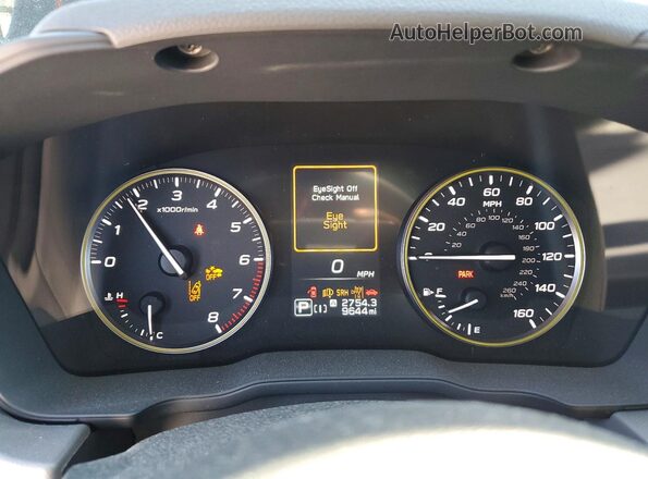 4S4GUHF63S3721732 2025 SUBARU CROSSTREK Black Widok zestawu wskaźników