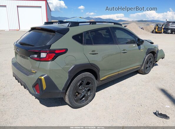 4S4GUHF64R3709339 2024 SUBARU CROSSTREK Green Trasero derecho