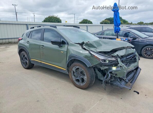 4S4GUHF64R3720535 2024 SUBARU CROSSTREK Green Передня права чверть