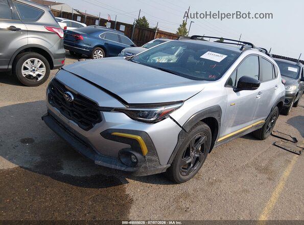 4S4GUHF66R3834648 2024 SUBARU CROSSTREK Серебряный Передняя левая четверть
