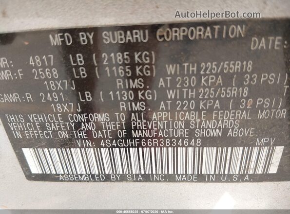 4S4GUHF66R3834648 2024 SUBARU CROSSTREK Серебряный Вид подкапотного пространства