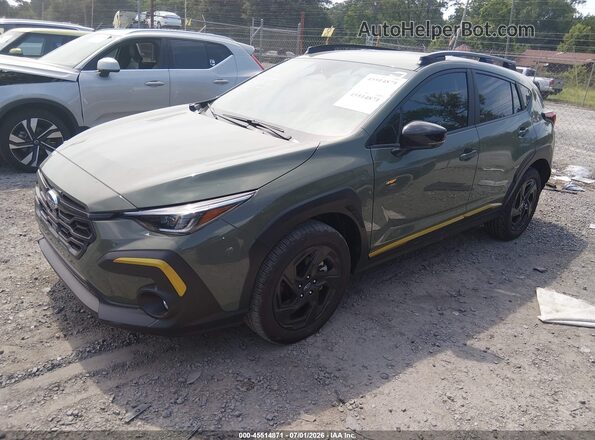 4S4GUHF6XT3718926 2026 SUBARU CROSSTREK Green Առջևի ձախ երեք քառորդ տեսարան