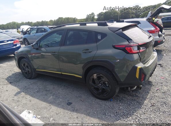 4S4GUHF6XT3718926 2026 SUBARU CROSSTREK Green Սալոնի 360 աստիճան տեսք