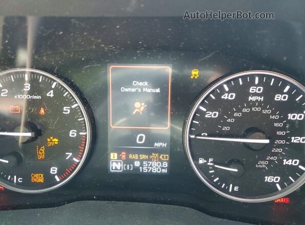 4S4GUHM65R3711863 2024 SUBARU CROSSTREK Серебряный Вид щитка приборов