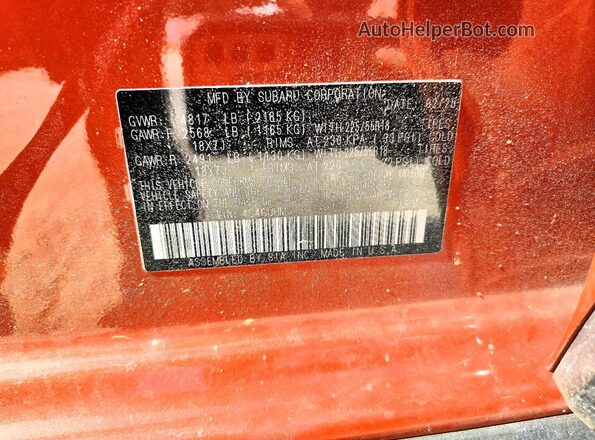 4S4GUHM66S3730170 2025 SUBARU CROSSTREK Orange Շարժիչի բաժամունքի տեսք