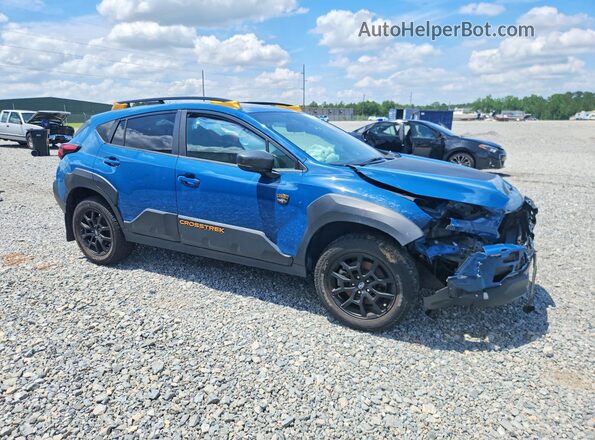 4S4GUHU60R3782193 2024 SUBARU CROSSTREK Синий Передняя правая четверть