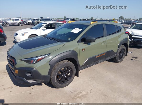 4S4GUHU63R3795729 2024 SUBARU CROSSTREK Green Vista tres cuartos delantera izquierda