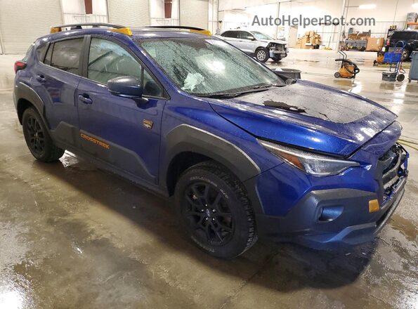 4S4GUHU66R3781338 2024 SUBARU CROSSTREK Синий Передняя правая четверть