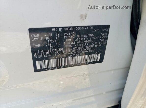 4S4SLDA60T3006535 2026 SUBARU FORESTER White Вид підкапотного простору