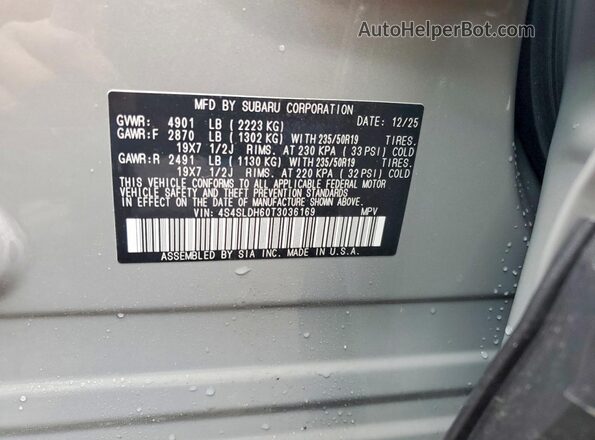 4S4SLDH60T3036169 2026 SUBARU FORESTER Silver Սալոնի 360 աստիճան տեսք
