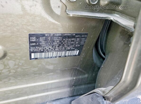 4S4WMACD3R3430065 2024 SUBARU ASCENT Green Vista del compartimento del motor