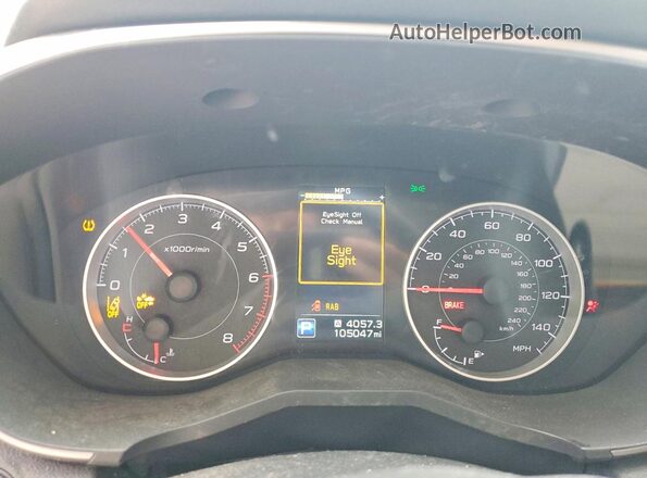 4S4WMACD7K3413212 2019 SUBARU ASCENT White ხელსაწყოთა პანელის ხედი