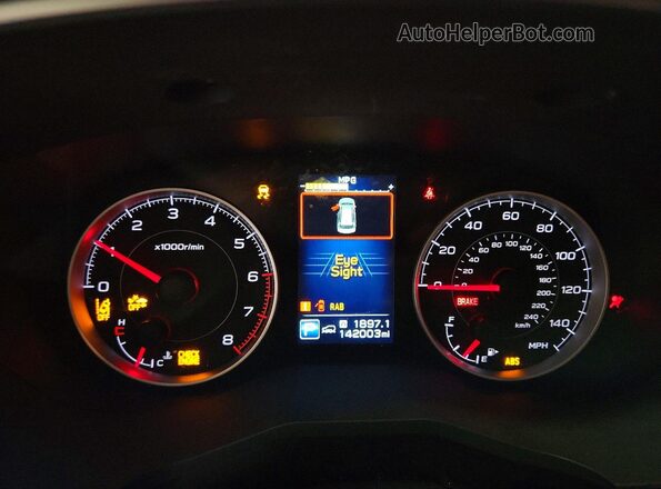 4S4WMAFD2K3412366 2019 SUBARU ASCENT Burgundy Instrument cluster view