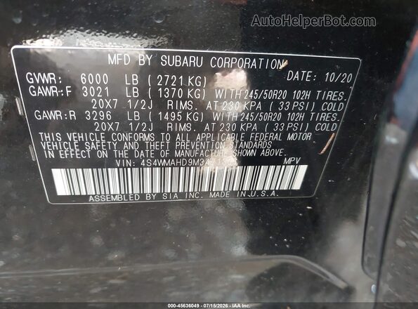 4S4WMAHD9M3421386 2021 SUBARU ASCENT Blue Engine compartment view