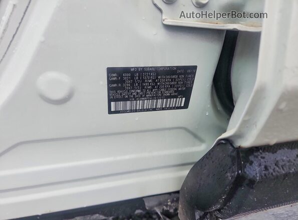 4S4WMAPD4L3413311 2020 SUBARU ASCENT White Вид наклейки з VIN-кодом
