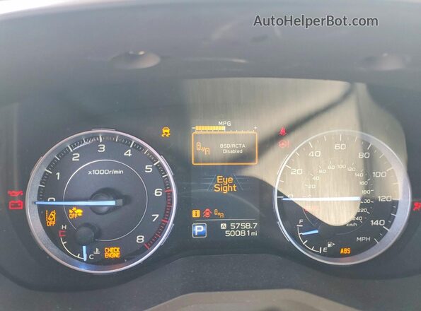 4S4WMAPD6N3454932 2022 SUBARU ASCENT Серебряный Вид щитка приборов