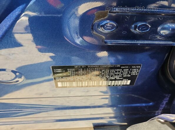 4S4WMARD4M3421519 2021 SUBARU ASCENT Blue ძრავის განყოფილების ხედი